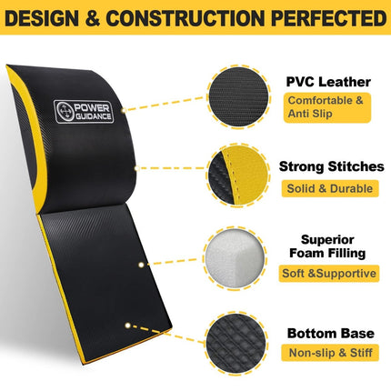 POWER GUIDANCE Ab Exercise Mat - Sit Up Pad - Abdominal & Core Trainer Mat for Full Range of Motion - ONOMIE