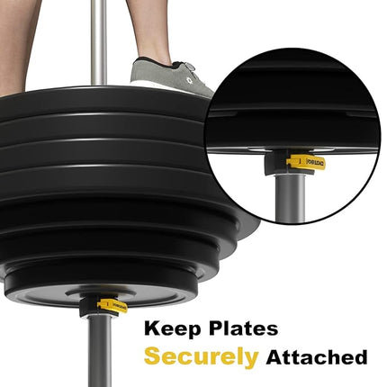 POWER GUIDANCE Barbell Collars – 2" Olympic Quick Release Non - Slip Clips (Black) - POWER GUIDANCE