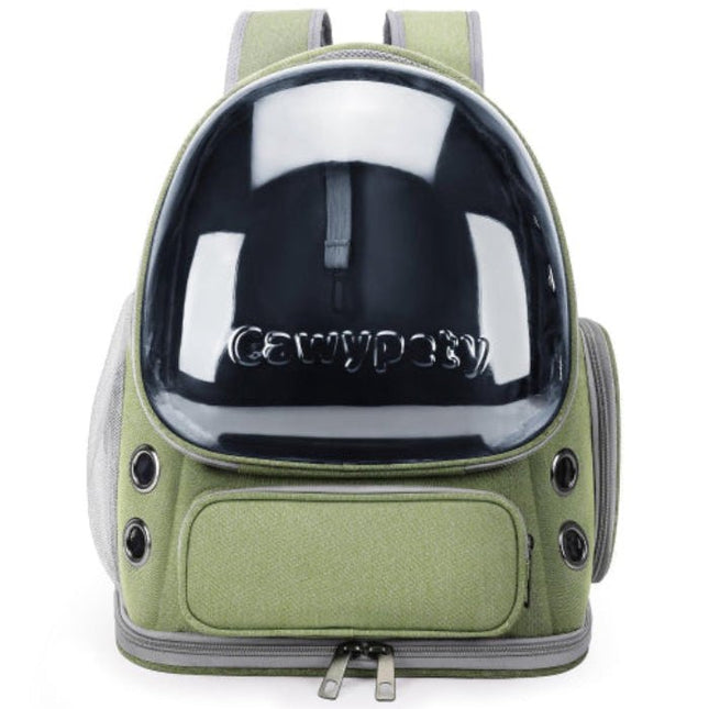 Square Expandable Cat Backpack Carrier – Breathable Transparent Travel Bag for Cats & Small Dogs - ONOMIE