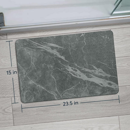 Stone Bath Mat Diatomaceous Earth Shower Mat Non - Slip Super Absorbent Quick Drying Bathroom Floor Mat Natural - ONOMIE