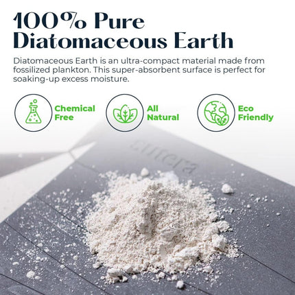 Stone Bath Mat Diatomaceous Earth Shower Mat Non - Slip Super Absorbent Quick Drying Bathroom Floor Mat Natural - ONOMIE