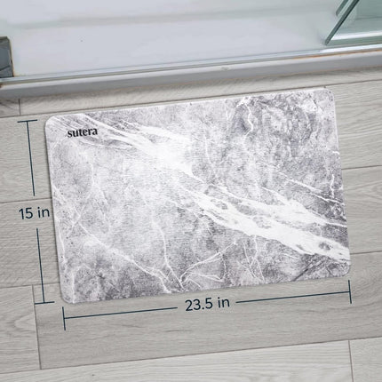 Stone Bath Mat Diatomaceous Earth Shower Mat Non - Slip Super Absorbent Quick Drying Bathroom Floor Mat Natural - ONOMIE