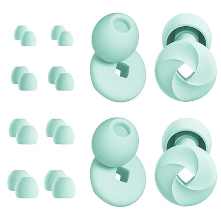 YomauiYee High Fidelity Ear Plugs – 24 - 33dB Noise Cancelling for Sleeping, Swimming, Travel, Work & Motorcycle, 16 Silicone Ear Tips XS/S/M/L (1 Pair) - Yomauiyee