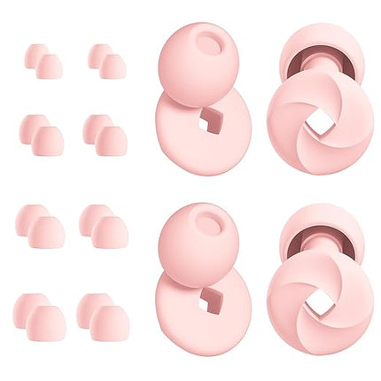YomauiYee High Fidelity Ear Plugs – 24 - 33dB Noise Cancelling for Sleeping, Swimming, Travel, Work & Motorcycle, 16 Silicone Ear Tips XS/S/M/L (1 Pair) - Yomauiyee