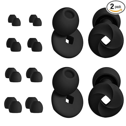 YomauiYee High Fidelity Ear Plugs – 24 - 33dB Noise Cancelling for Sleeping, Swimming, Travel, Work & Motorcycle, 16 Silicone Ear Tips XS/S/M/L (1 Pair) - Yomauiyee